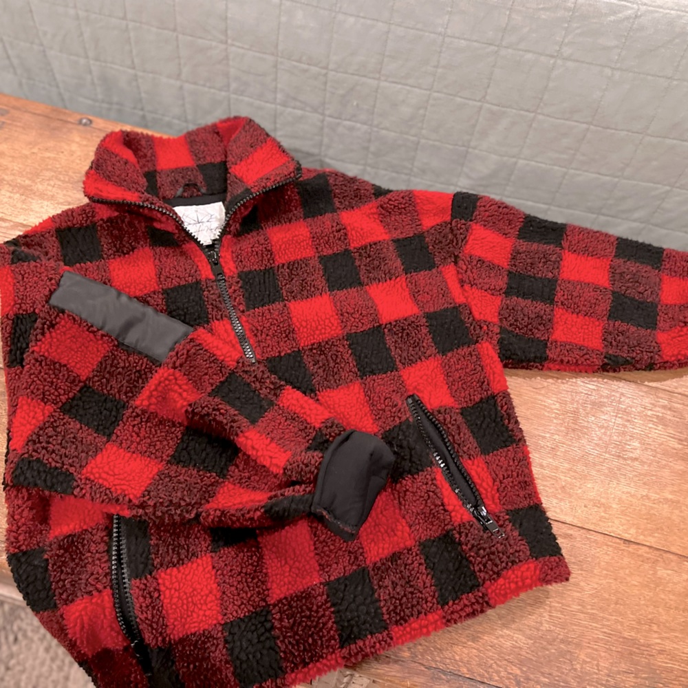 NWT Boundless North Sherpa Buffalo Check Pullover